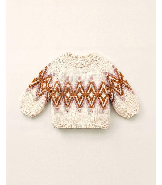 Breipatroon babytruitje Anatole met jacquard patroon