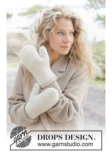 Gestreepte wanten breien en vilten van wol