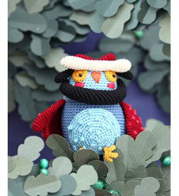 Yuhu de uil van Lula en co gemaakt van Scheepjes Catona 25 en 10 gram