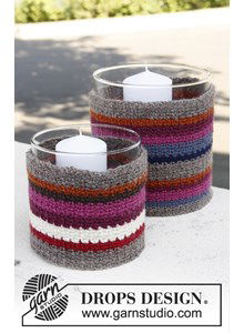 Gehaakte hoesjes voor glazen vaas