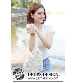 Ivory Twist Bag gemaakt van Drops Bomull lin