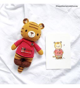 Tijger Titou gemaakt van Scheepjes Softfun