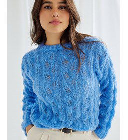 Damestrui in kantpatroon gemaakt van Phildar Phil Chic Lurex