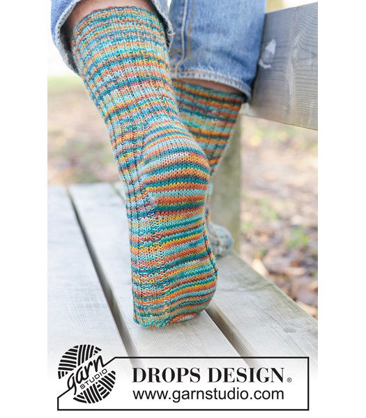 Breipatroon wollen sokken met boordsteek en ruitvormige hiel