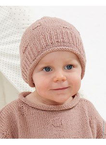 Babymutsje met gerolde rand