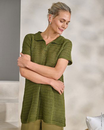 lang shirt met polokraag