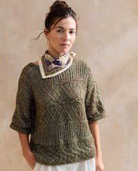 Breipatroon Damestrui met driekwart mouwen