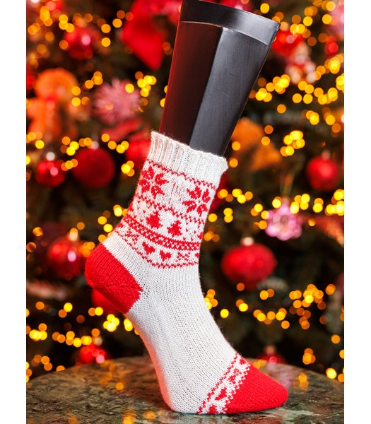 Breipatroon kerstsokken Christmas with Love