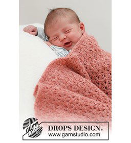 Babydeken gemaakt van DROPS Sky