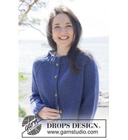 Midnight Glow Cardigan gemaakt van Drops Nepal