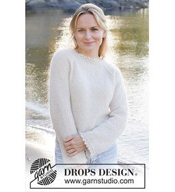 White Cascade Trui gemaakt van Drops Alpaca