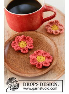 Haakpatroon gehaakte bloemen spring daisies gemaakt van Drops Alpaca