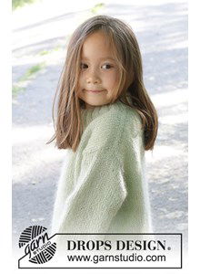 Kindertrui met dubbele halsrand