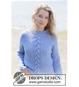 Skyfall Road Trui gemaakt van Drops Alpaca