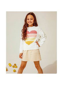 Kindertrui met groot inbreipatroon hart