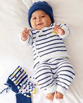Breipatroon Wikkelvest in navystyle