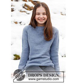 Kindertrui gemaakt van Drops Baby Merino