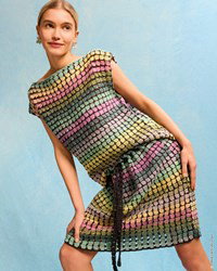 damesrok met strikkorrd in de taille