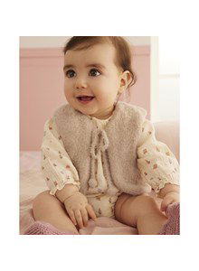 Mouwloos vestje met strikkoord