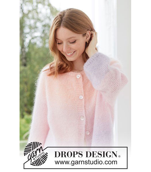 Breipatroon Oversized gestreept vest in zacht Kid-Silk garen