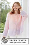 Breipatroon Oversized gestreept vest in zacht Kid-Silk garen van andere kant