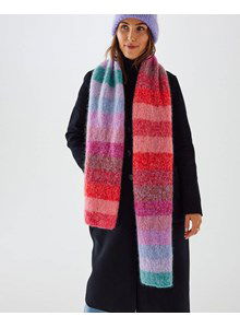 Vrolijk gestreepte dames sjaal Iris