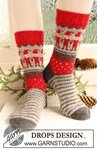 Breipatroon Gebreide sokken met Kerst patroon