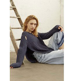 Trui voor dames gemaakt van Lang Yarns Wooladdicts Happiness