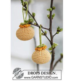 Paasballen met bloemen gemaakt van Drops Glitter en glimdraad
