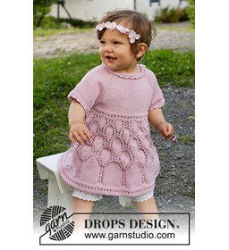 Baby jurk gemaakt van Drops Cotton Merino