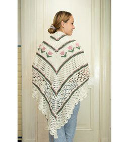 Poncho met tulpenpatroon