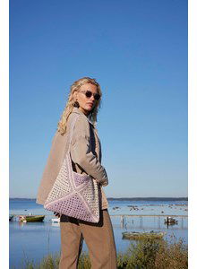 Vierkante tas Carol met gehaakte schouderbanden