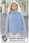 Breipatroon Azure Bliss Sweater van andere kant