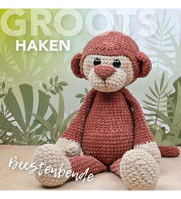 Knuffeldier Aap amber gemaakt van Durable Velvet