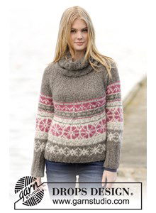 Gebreide trui met hoge col