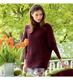 Trui gemaakt van Lang Yarns Malou Light uni en color