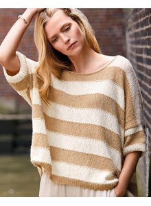 Breipatroon shirt met korte mouwen gemaakt van Lana Grossa Ecopuno