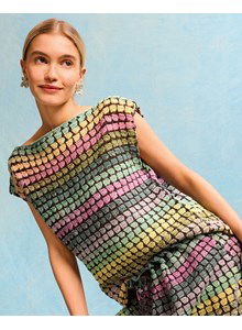 Haakpatroon vierkant shirt met rechte hals gemaakt van Lana Grossa Cotonella