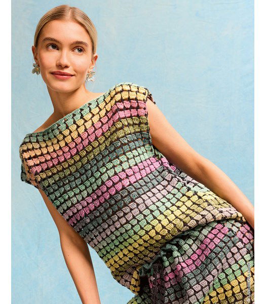 Haakpatroon vierkant shirt met rechte hals