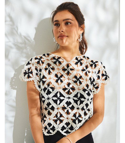 Haakpatroon Truitje in bloempatroon