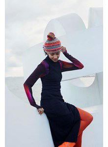 Gestreepte muts met pompon