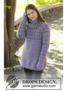 Gehaakte trui met losse col