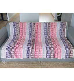 Deken in mozaiek patroon gemaakt van Durable Cosy extra fine