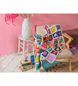 Bonte geblokte deken gemaakt van Durable Comfy