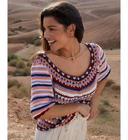 Damesshirt met wijde hals