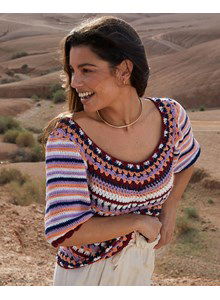 Damesshirt met wijde hals