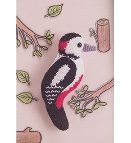 Platte specht gemaakt van Scheepjes Catona 25 en 10 gram