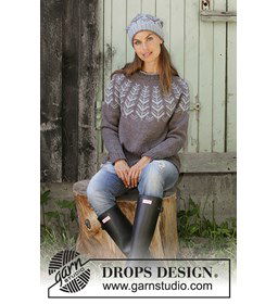 Dames trui en muts gemaakt van Breinaalden zonder knop