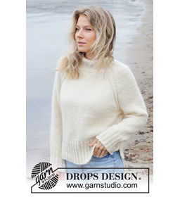 Damestrui met raglanmouwen gemaakt van DROPS Soft Tweed