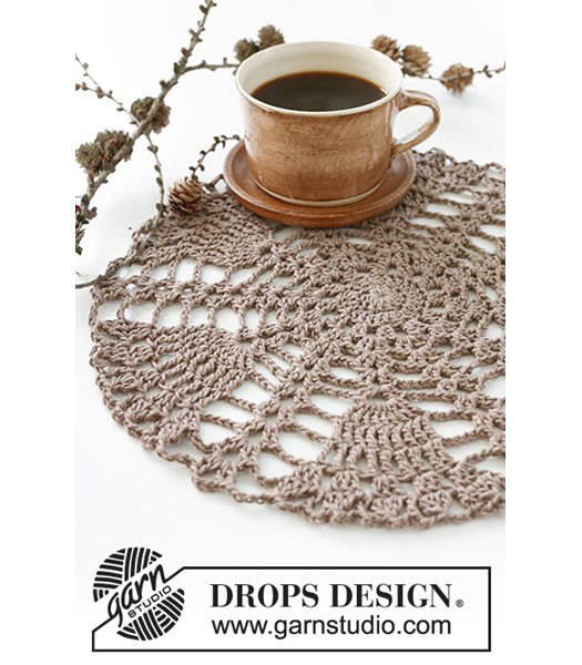 Haakpatroon placemat Winter Branches Doily